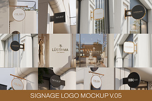 Sign logo mockup vol. 05