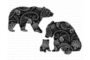 Bear Mandala SVG, Mama & Baby Bear., an Illustration by Doodle Cloud Studio (Thumbnail 5 of 6)