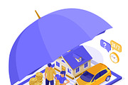 Car Home Insurance Services Concepts, a Finance Illustration by TAlex (Thumbnail 4 of 6)