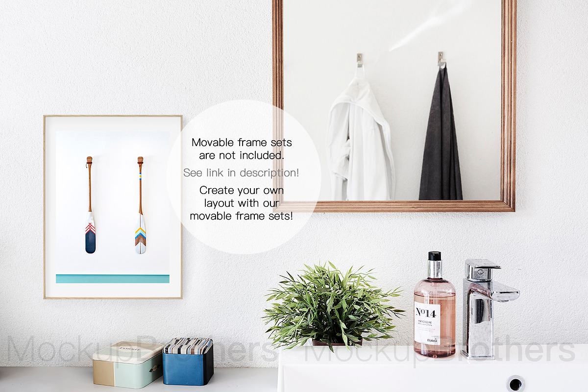 Bathroom mockup mock up 22, a Print Template by MockUpBrothers (Photo 4 of 5)