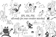 Hand-Drawn Cat Doodle Bundle, an Education Illustration by Anastasiya Klempach (Thumbnail 6 of 10)