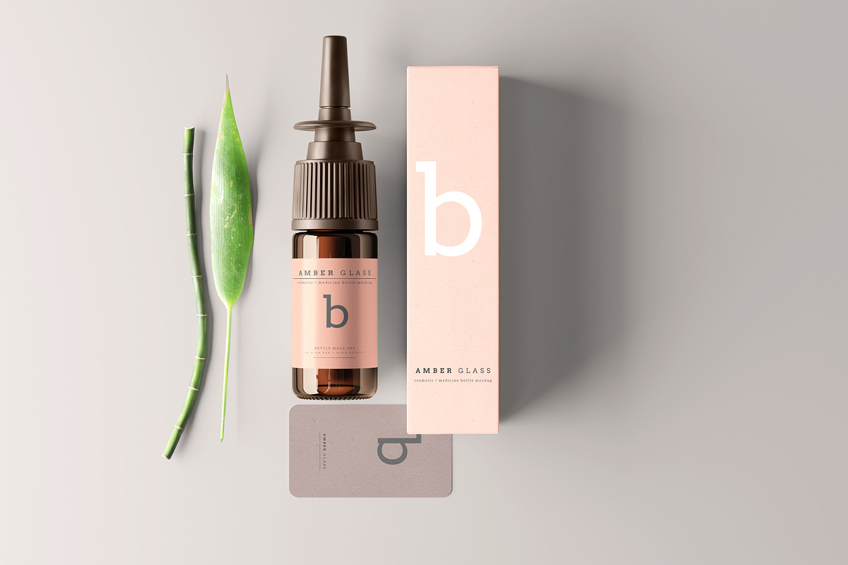 Nasal Spray Bottle Mockups, a Cups & Container Mockup by pmvch (Photo 9 of 20)