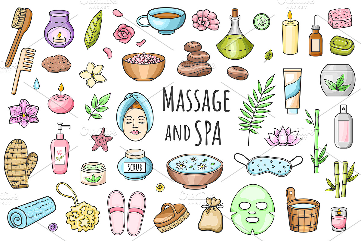 SPA and Massage Design Kit, a Healthcare Illustration by Artspace (Photo 1 of 5)