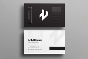 Black and White Business Card Design, a Business Card Template by MightyDesign