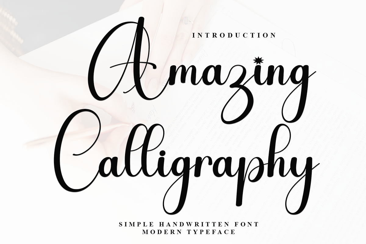 Amazing Calligraphy, a Handwritten Font by InermediaSTUDIO (Photo 1 of 8)