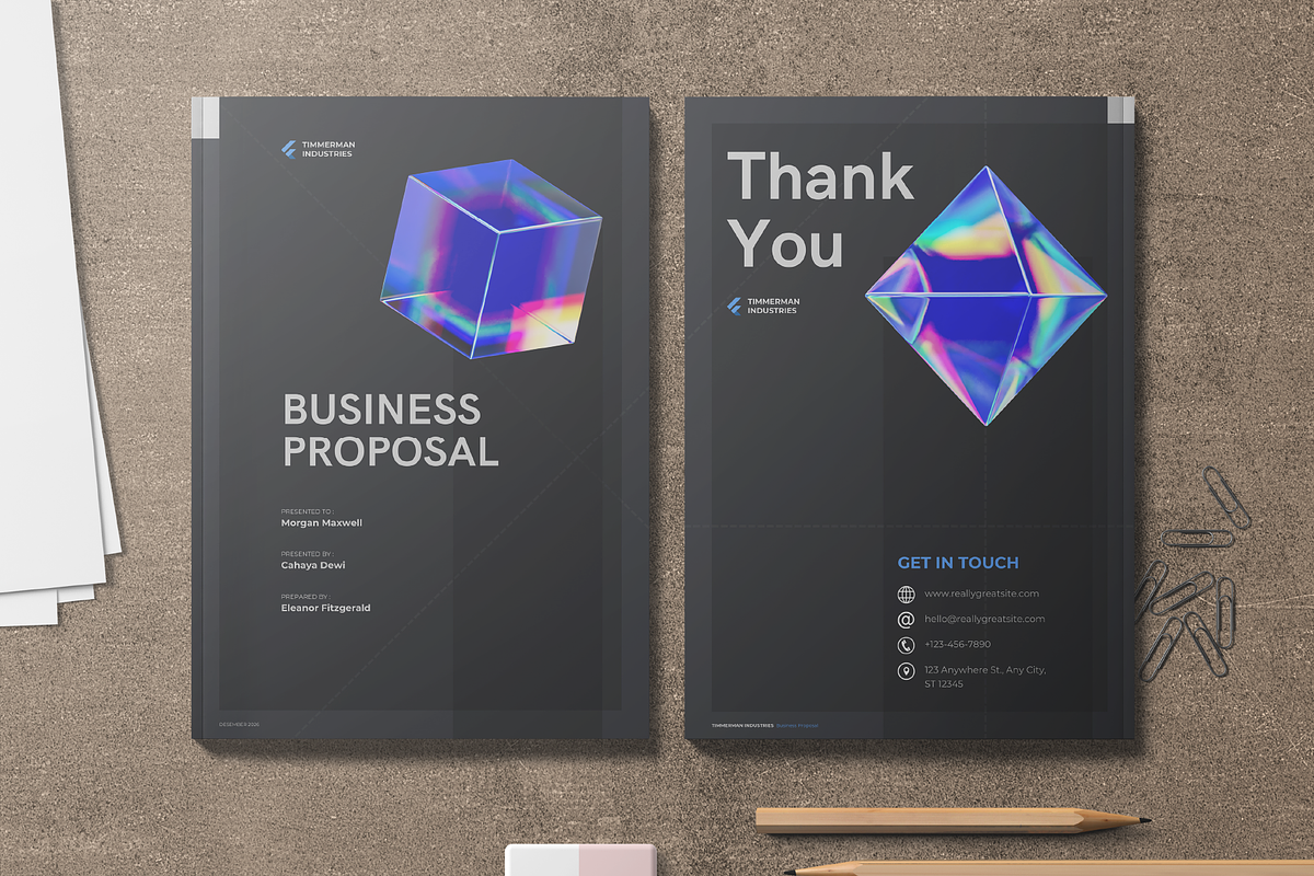 Business Proposal Template 3D Style, a Marketing Template by ArbaStudio (Photo 3 of 4)