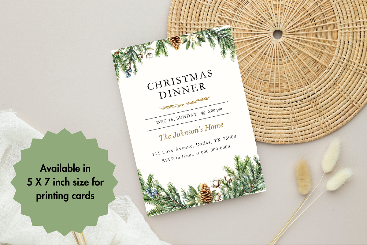 Canva Christmas Invitation Template, an Invitation Template by Markdisha Designs (Photo 2 of 4)