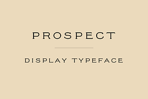 Prospect, Display Font