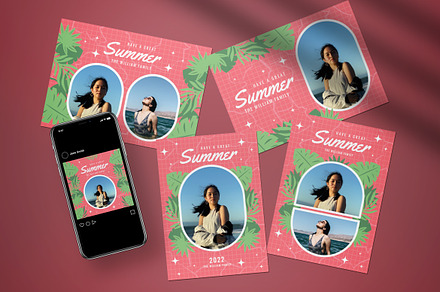 Summer Greeting Card, a Card Template by graphicook