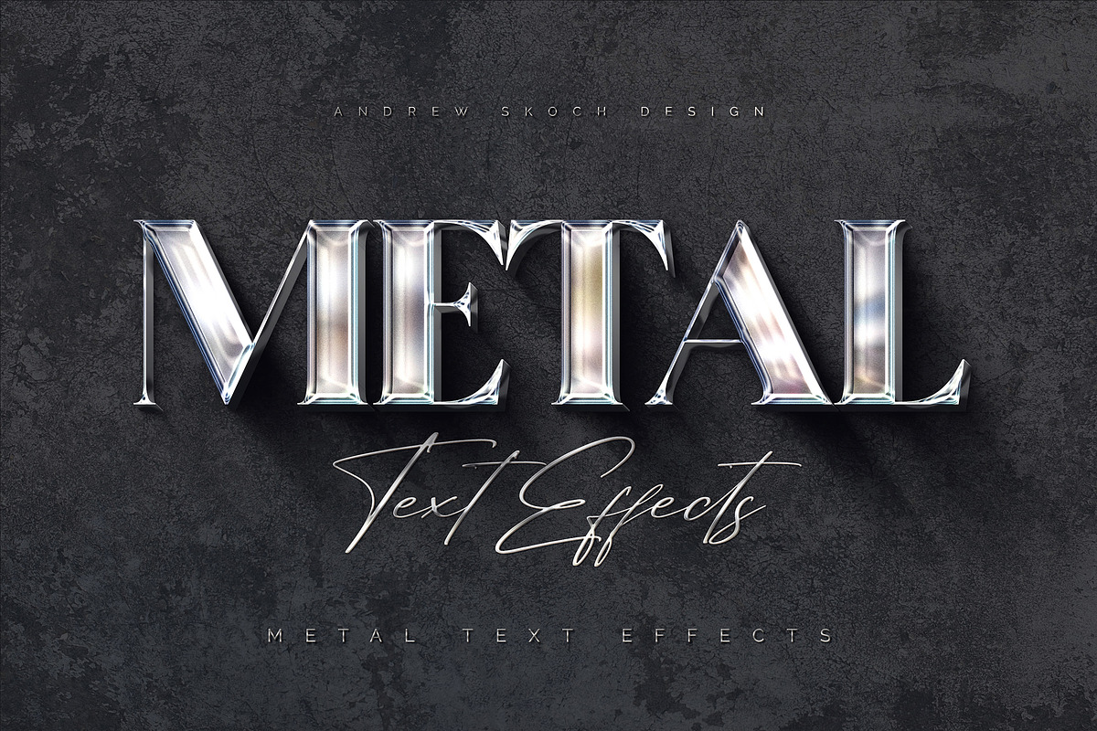 Polished Metal Text Effects, a Layer Style Add-On by Andrew Skoch Design (Photo 3 of 10)