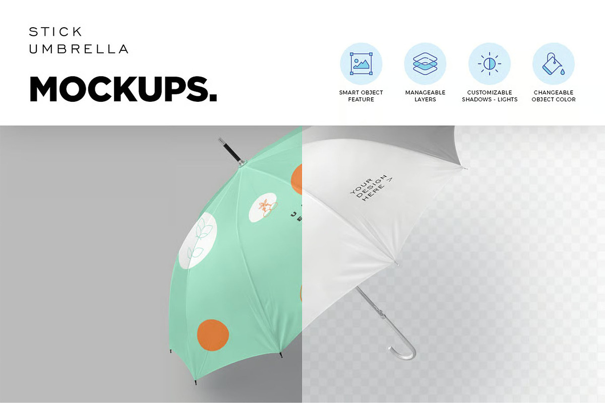 Umbrella Mockups, a Product Mockup by megostudi0 (Photo 4 of 6)