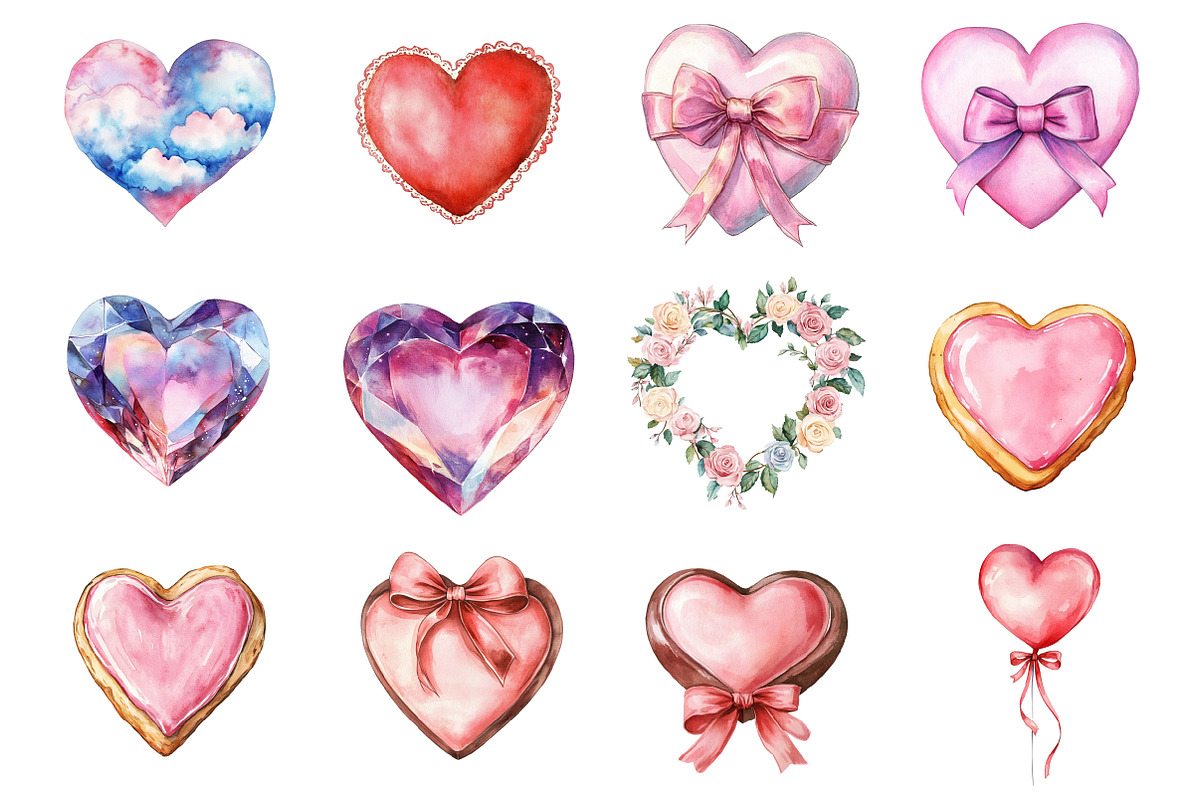Valentines Day Heart Clipart, an Illustration by Design Market (Photo 3 of 3)