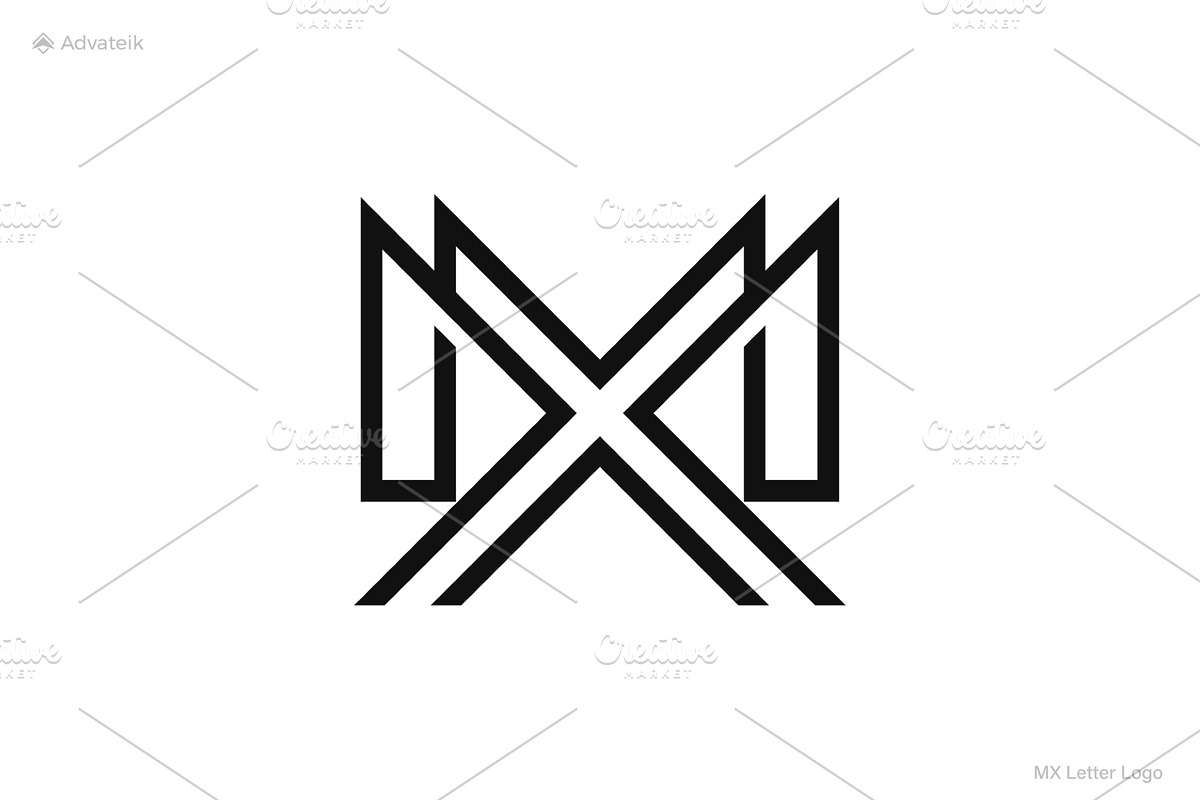 Modern Minimalist MX Monogram Logo, a Branding & Logo Template by Advateik ™ (Photo 2 of 3)