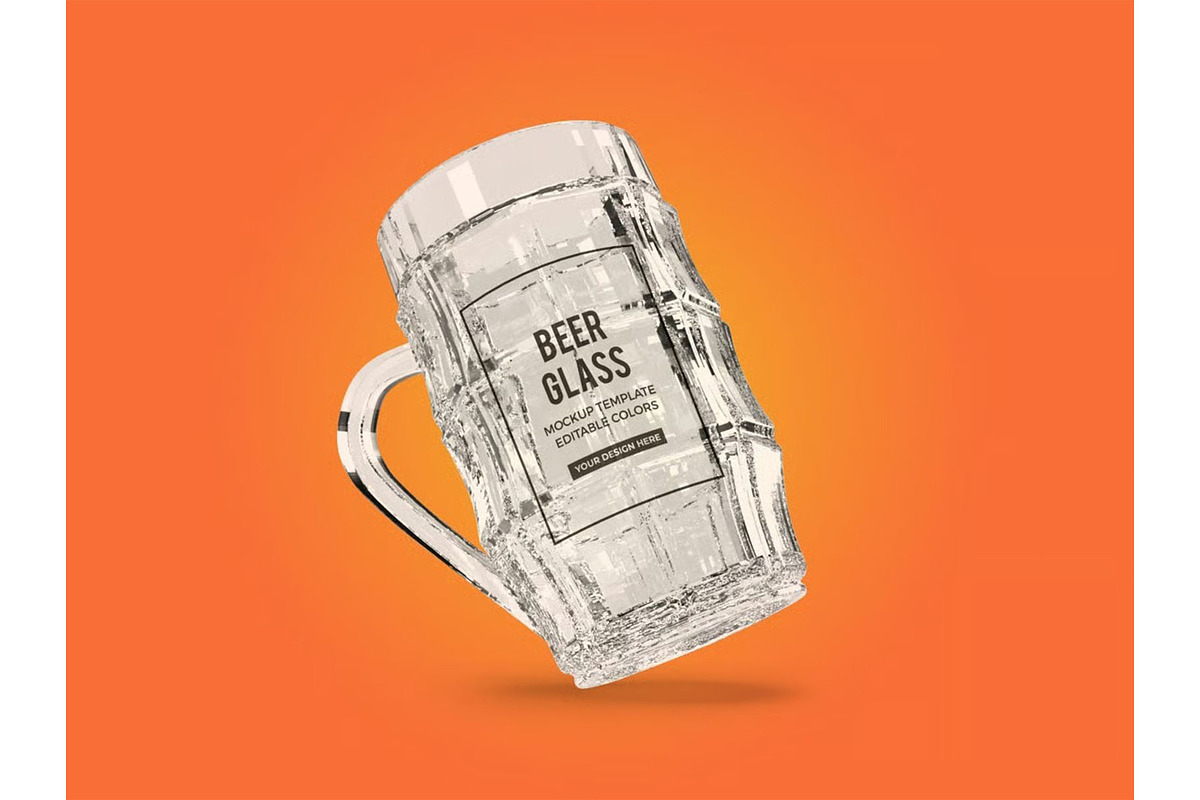 Beer Glass Mockup Template Set, a Household Mockup by DesignRushMarket (Photo 5 of 10)