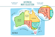 Australia Maps Collection, an Education Illustration by Illustrationsforteachers (Thumbnail 5 of 6)