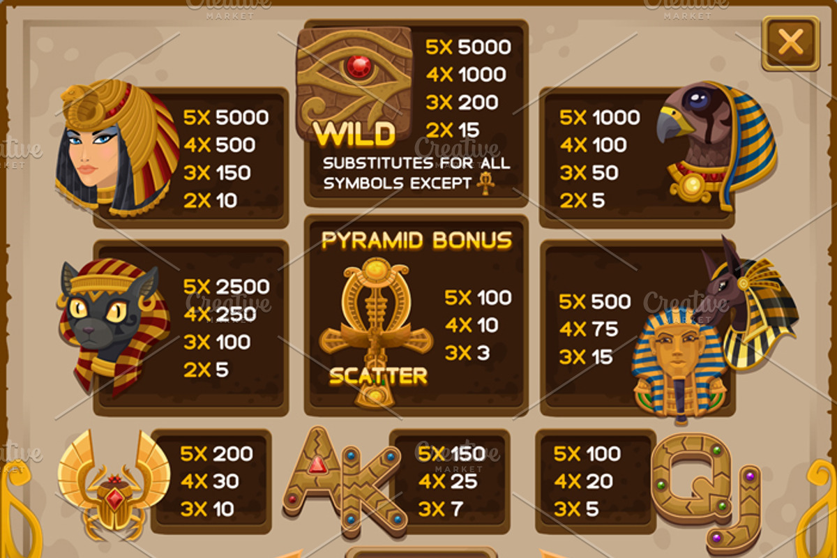 Egyptian treasures slots game, an Illustration by Saranai Store (Photo 11 of 11)