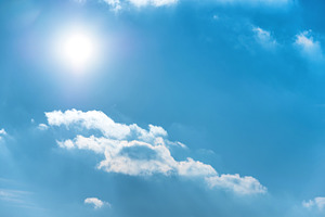 Sun on the blue sky, a Nature Photo by Vapi