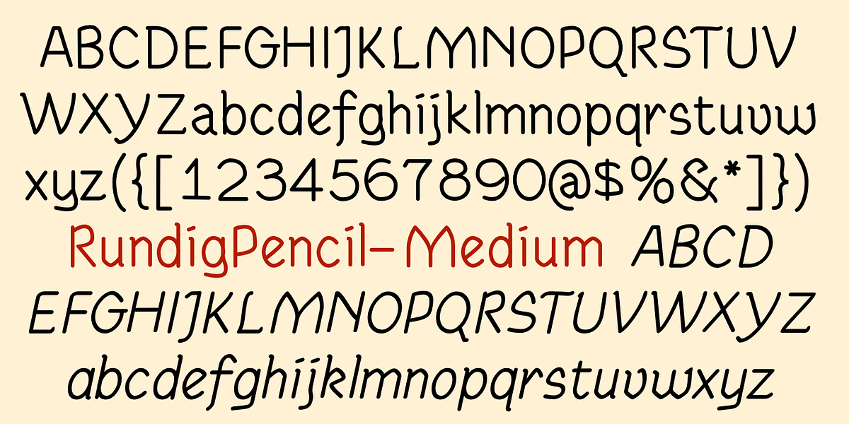 RundigPencil, a Handwritten Font by Ingrimayne Type (Photo 5 of 7)