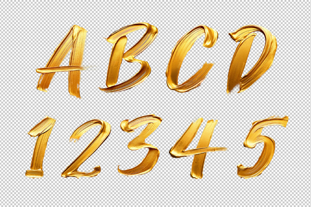 Gold Paint Stroke Font, a Handwritten Font by Handmadefont (Photo 10 of 10)