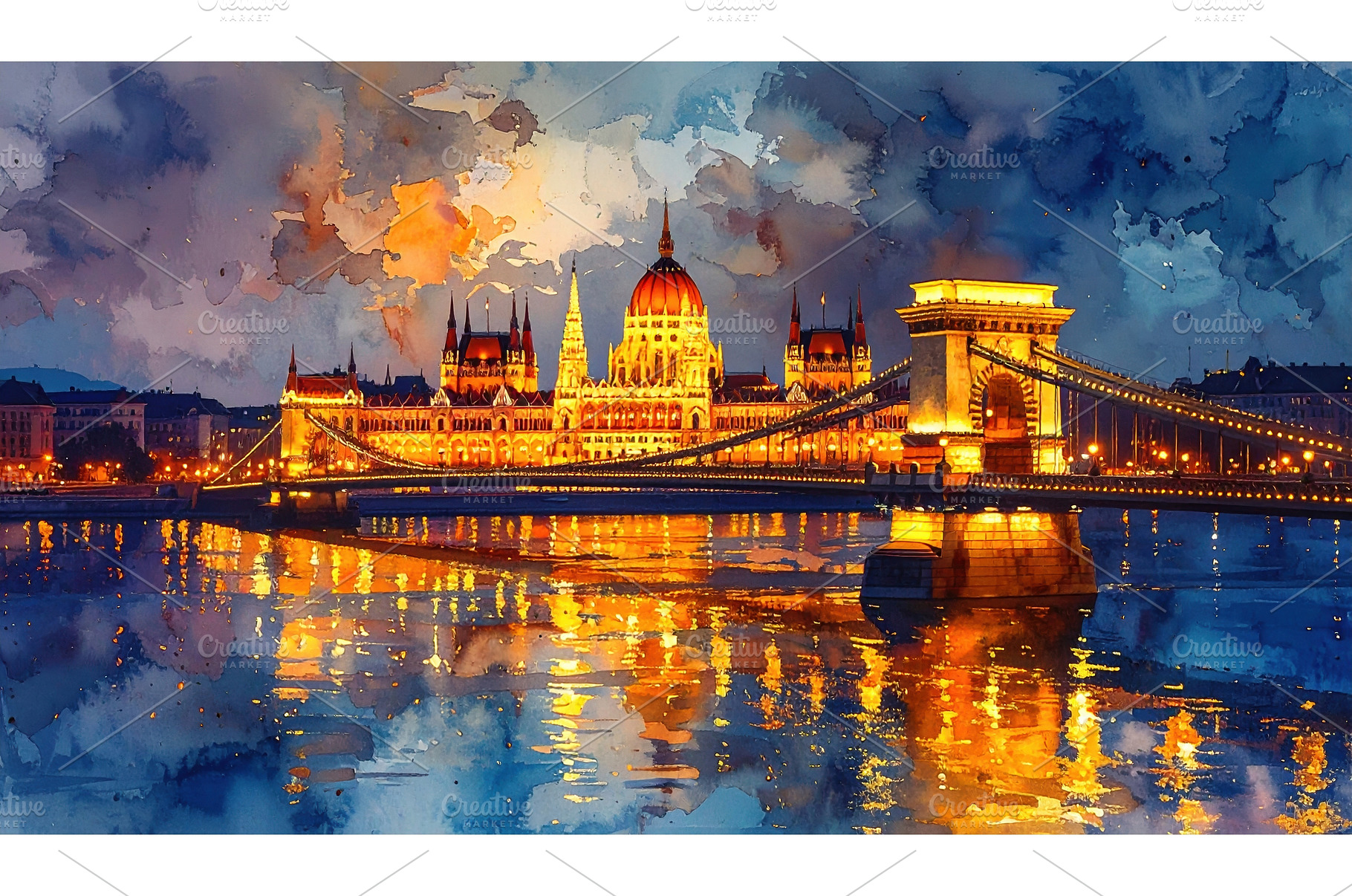 A glowing night view of Budapest, an Architecture Photo by Igor Tichonow