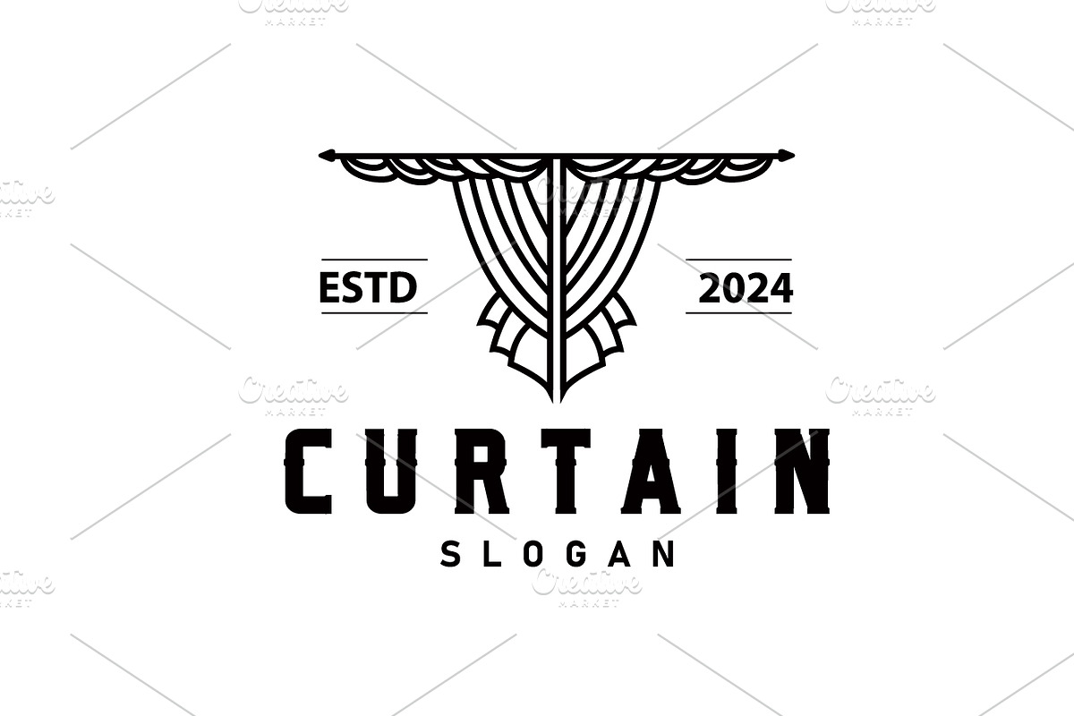 Simple Home Decoration Curtain Logo, a Branding & Logo Template by Maylianaw28