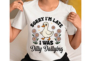 Funny Goose Png, Sorry Im Late SVG, an Object Graphic by Digi_Design_World (Thumbnail 6 of 6)