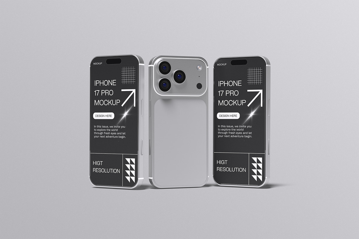 Iphone 17 Pro Mockup, an iPhone Mockup by Afif_studio (Photo 2 of 5)
