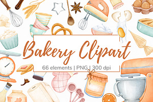 Cute Baking Digital Clipart