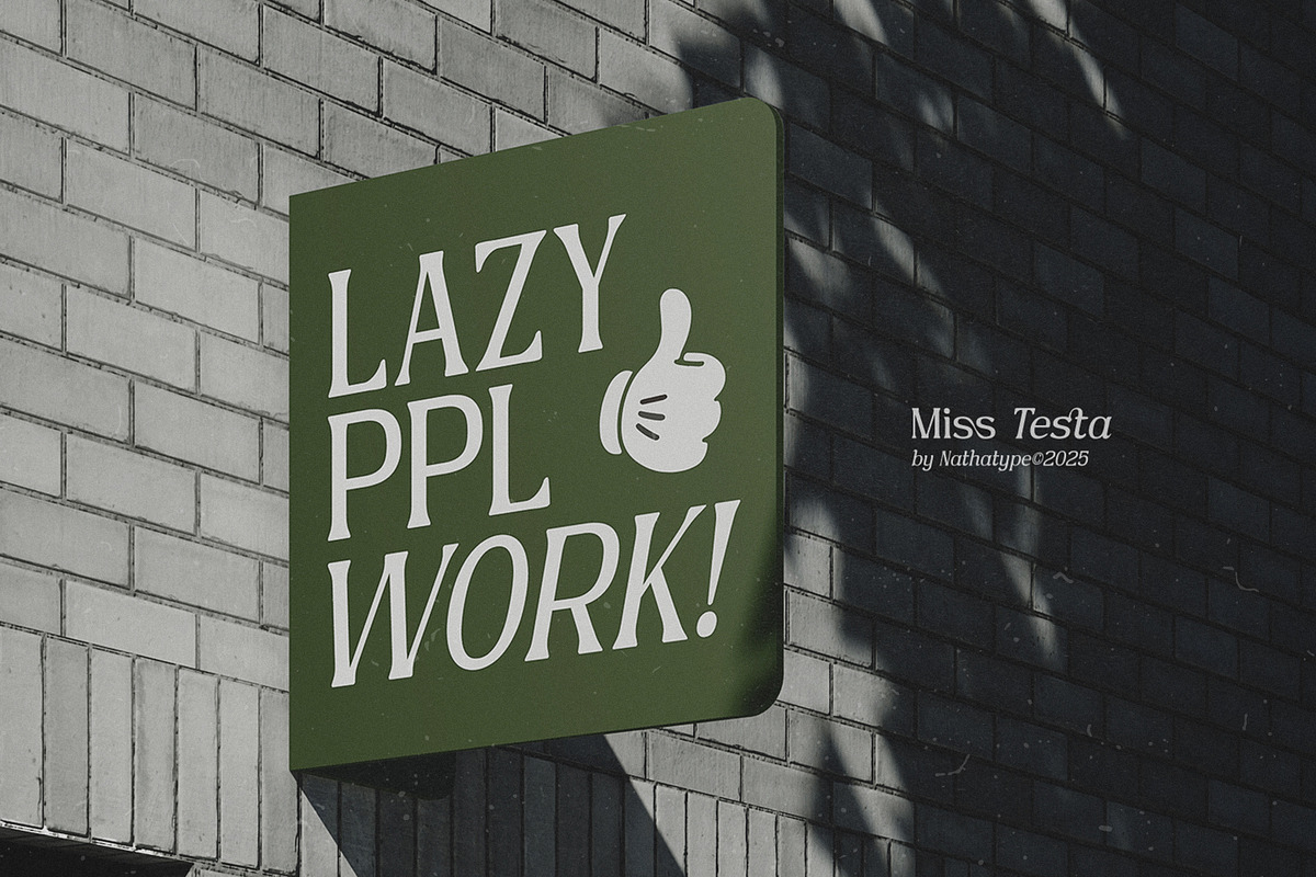 Miss Testa, a Sans Serif Font by Nathatype (Photo 3 of 11)