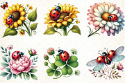 Spring Clipart, Ladybug Clipart, an Illustration by DreamCafeArt (Thumbnail 3 of 3)
