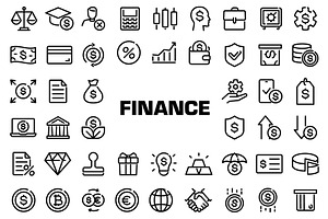 Finance icons. Money and Finance, an Icon by Mark Skitsky