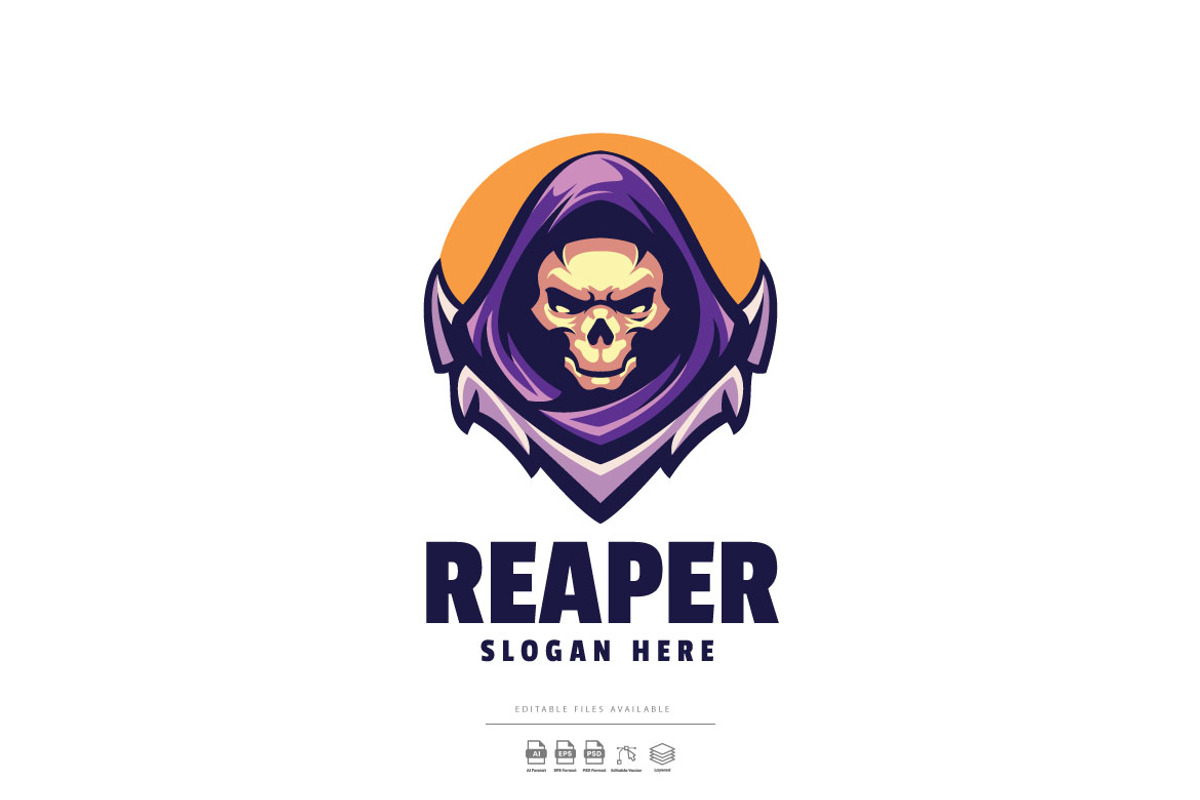 Reaper Mascot Logo, a Branding & Logo Template by Ary_ngeblur