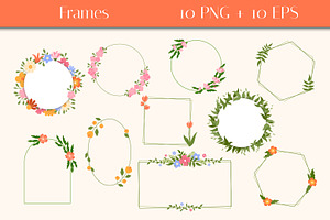 Flowers PNG Clipart Vector Patterns