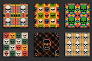 Seamless Retro Skulls Patterns, a Pattern Graphic by protabsorkar11 (Thumbnail 4 of 4)