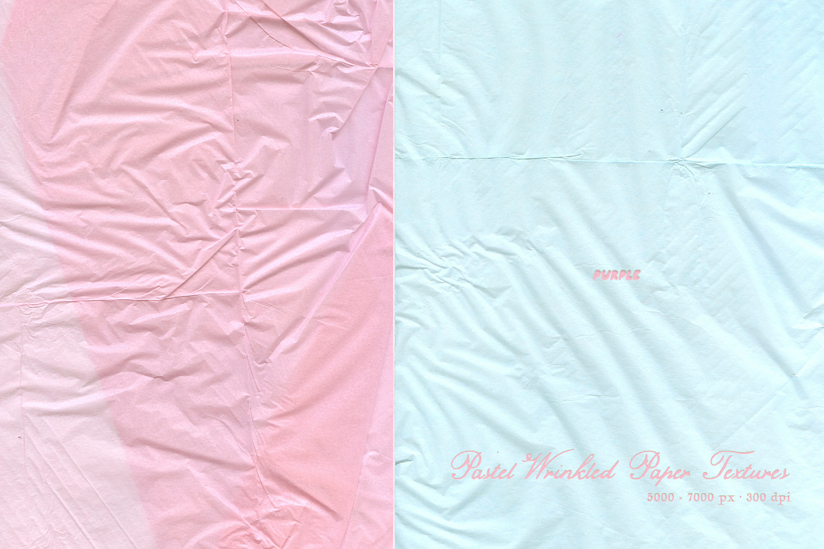 Pastel Wrinkled Paper Textures, a Texture Graphic by Purple (Photo 8 of 18)