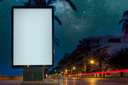Blank advertisement mock up