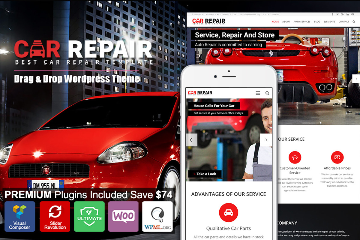 Matic - Car Repair & Business Theme, a WordPress Template by Cherry Wordpress Theme (Photo 1 of 5)