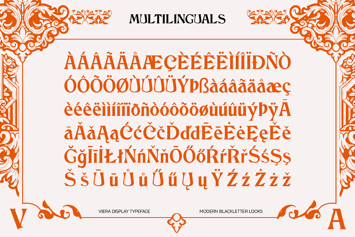 Viera Typeface, a Blackletter Font by Ryan Rivaldo Vierra (Photo 5 of 10)