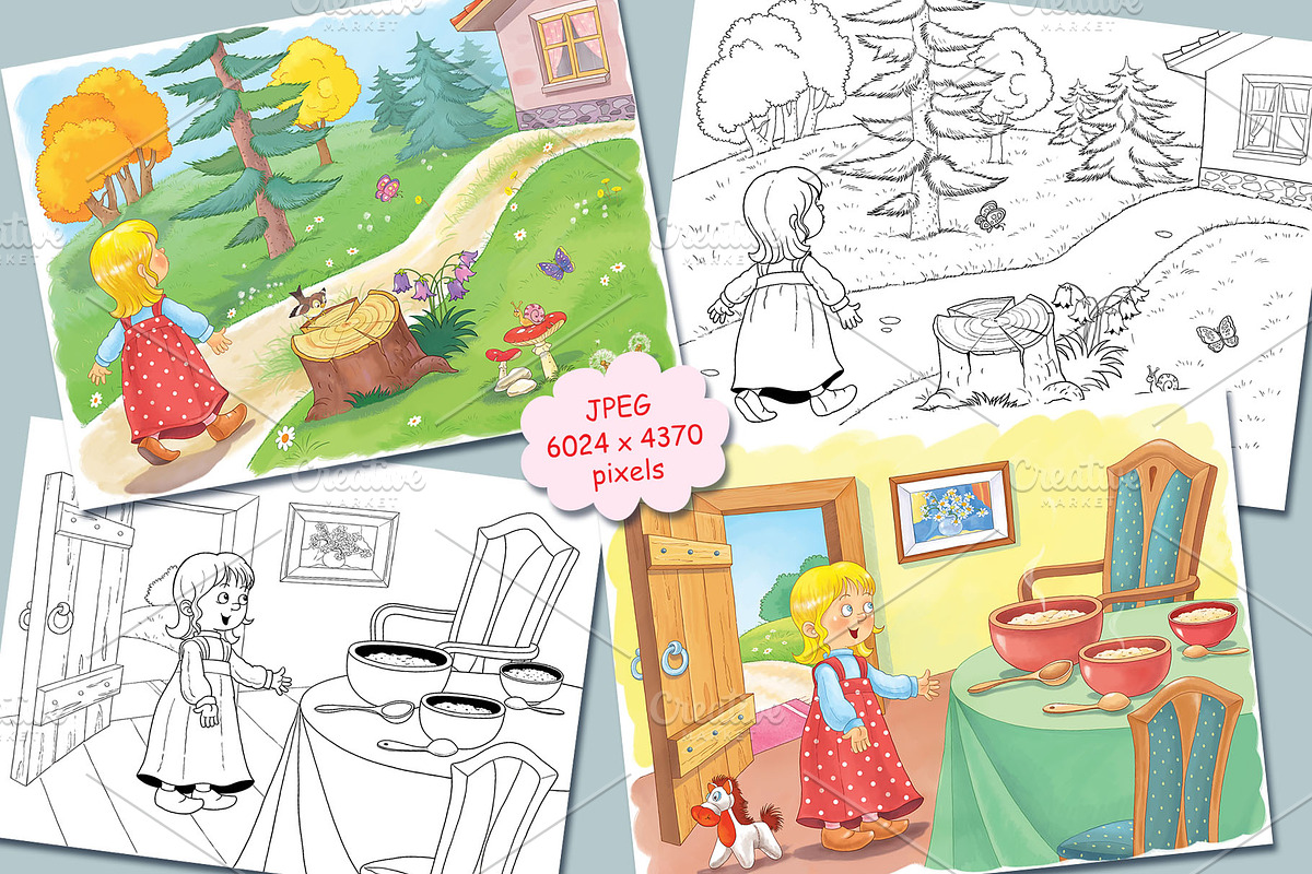 Goldilocks and the three bears, an Animal Illustration by Haso (Photo 3 of 10)