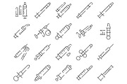 Syringe medical line icons set for, an Object Graphic by pikepicture (Thumbnail 2 of 3)