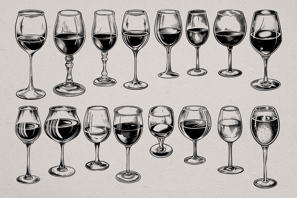 Hand Drawn Wine Vector Set, a Food Illustration by Alternate Studio (Photo 6 of 10)