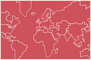 World Map Simple Vector, an Illustration by Skylars Art Supplies (Thumbnail 5 of 7)