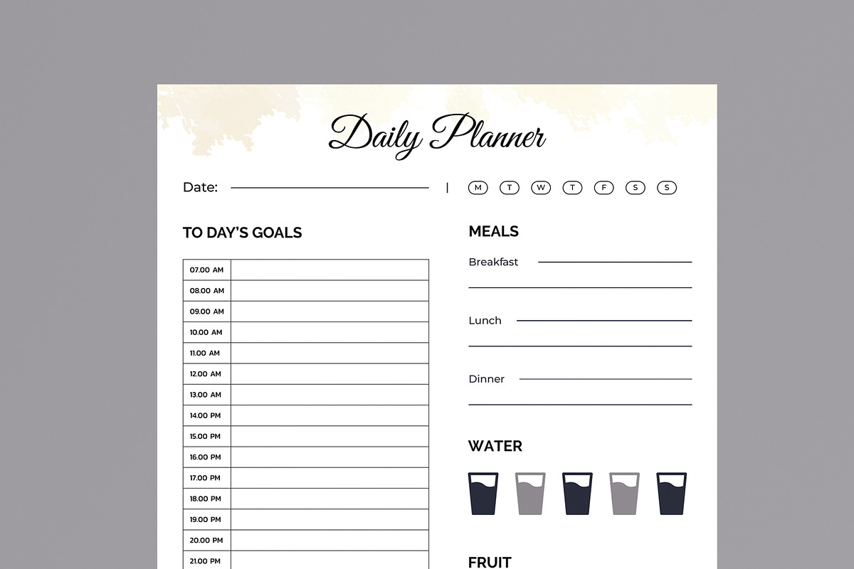 Daily Planner Design, a Stationery Template by MightyDesign (Photo 2 of 8)