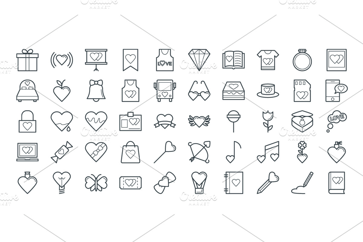 100+ Love and Romance Vector Icons, an Outline Icon by Vectors Market (Photo 3 of 3)