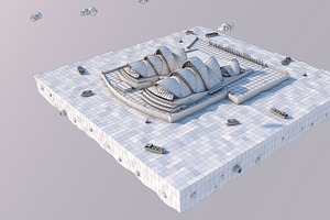 Low Poly Sydney Opera House Landmar