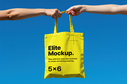 Tote Bag Mockup Collection for Graph