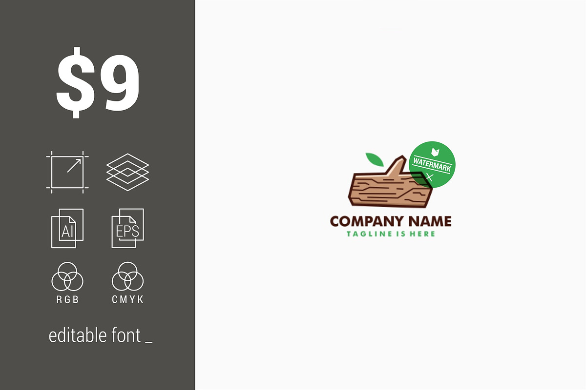 Timber Lumber Wood Tree Logo, a Branding & Logo Template by VASTARD STUDIO