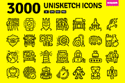 3000 Unisketch icons, an Outline Icon by Icojam store (Thumbnail 1 of 12)