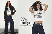 Raw Indigo T-Shirt Mockup Bundle, a Shirt Mockup by Goodies.Buro (Thumbnail 1 of 3)