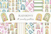 Watercolor Boho Rainbows Set, an Object Graphic by OrangePeafowlArt (Thumbnail 9 of 16)